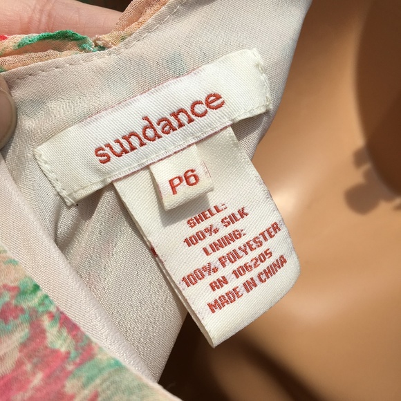 Sundance Sz P6 Elysian Garden Silk Floral Dress - Picture 6 of 6